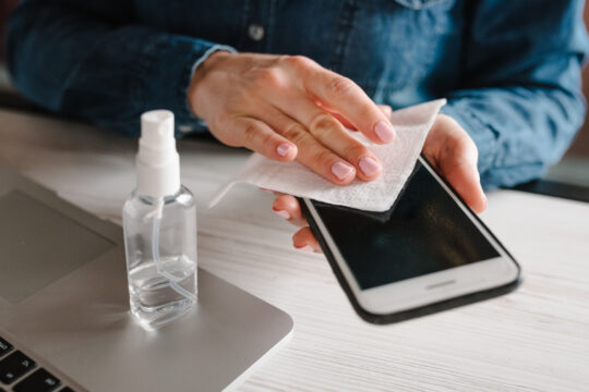 cleaning phone