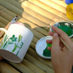 Painting Old Ceramic Coffee Mug