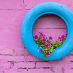 Give an Old Set of Tires a New Life as Hanging Flower Pots